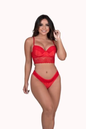Conjunto estilo cropped em tecido brilhoso – Doce Malícia