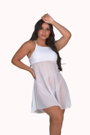 Camisola em tule com pérolas – Doce Malícia
