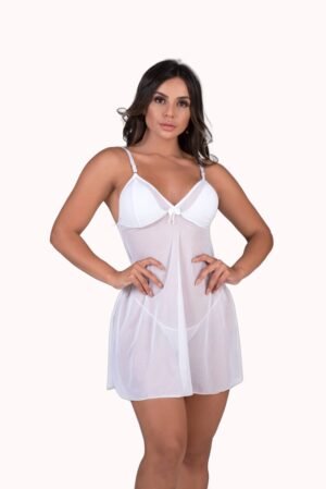 Camisola em tule com Calcinha – Doce Malícia