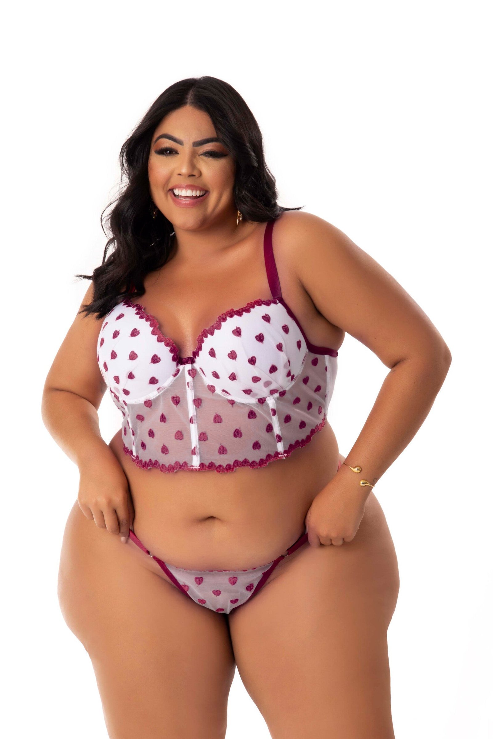 Conjunto Sexy Plus Size em Tule Desenhado – Doce Malícia - Imagem 20