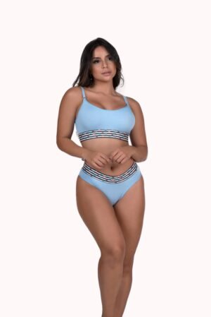 Conjunto sem bojo com elástico estampado – Doce Malícia