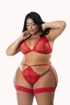 Conjunto Sexy Plus Size em Renda – Doce Malícia