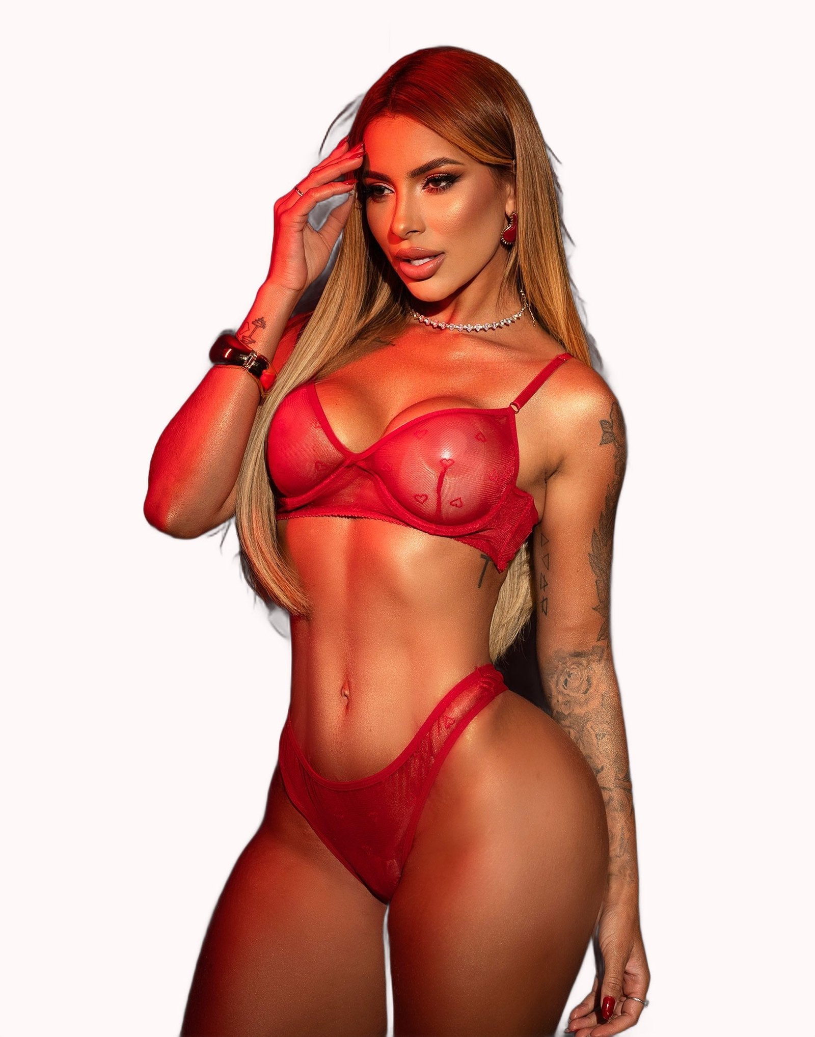 Lingerie Sexy em Tule Coração – Doce Malícia