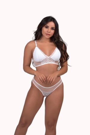 Lingerie sem bojo com renda e tule – Doce Malícia