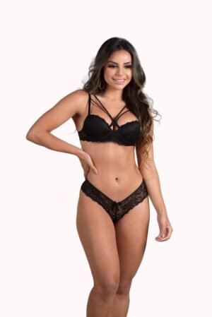 Lingerie strappy com bojo – Doce Malícia
