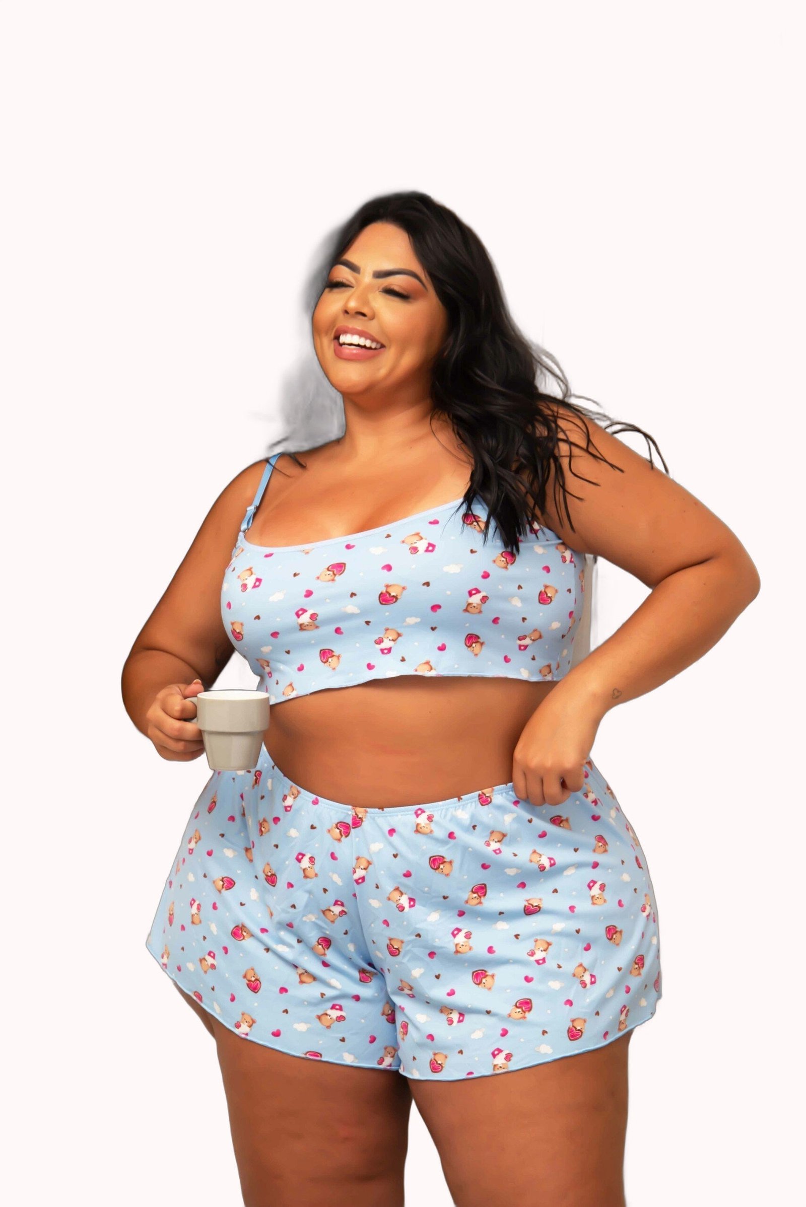 Baby Doll em Suede Estampado Plus Size – Doce Malícia - Imagem 8