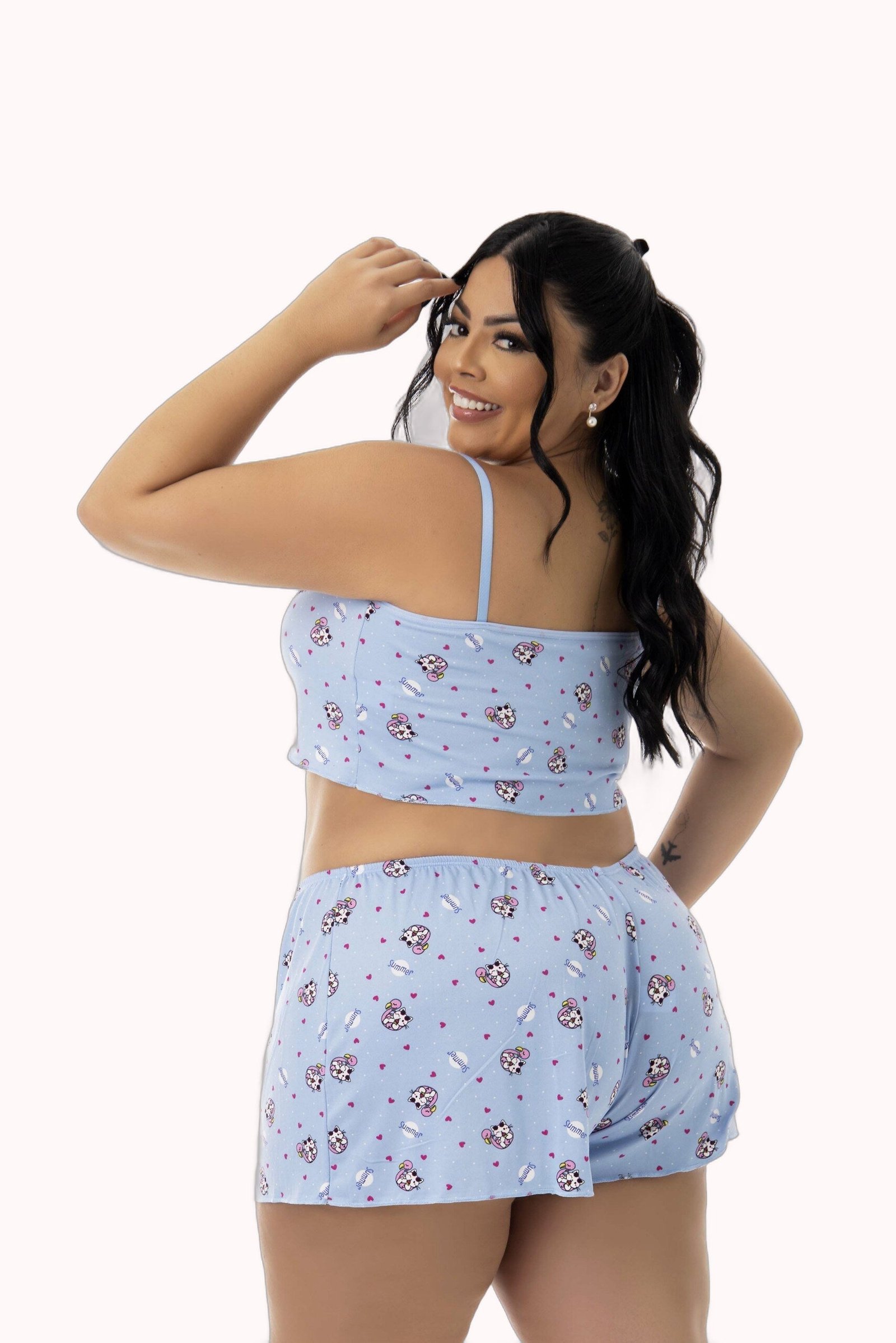 Baby Doll em Suede Estampado Plus Size – Doce Malícia - Imagem 4