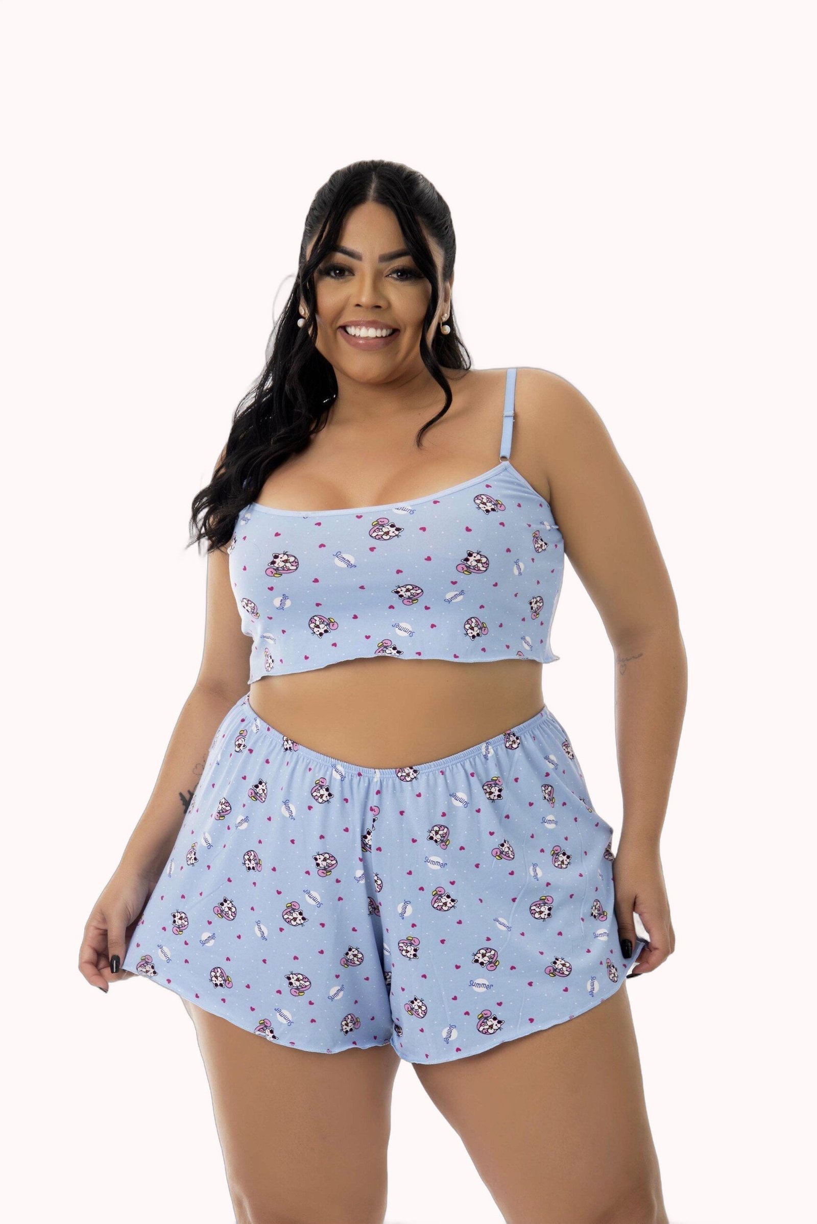 Baby Doll em Suede Estampado Plus Size – Doce Malícia - Imagem 3