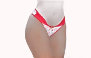 Calcinha em microfibra estampada e renda – Doce Malícia
