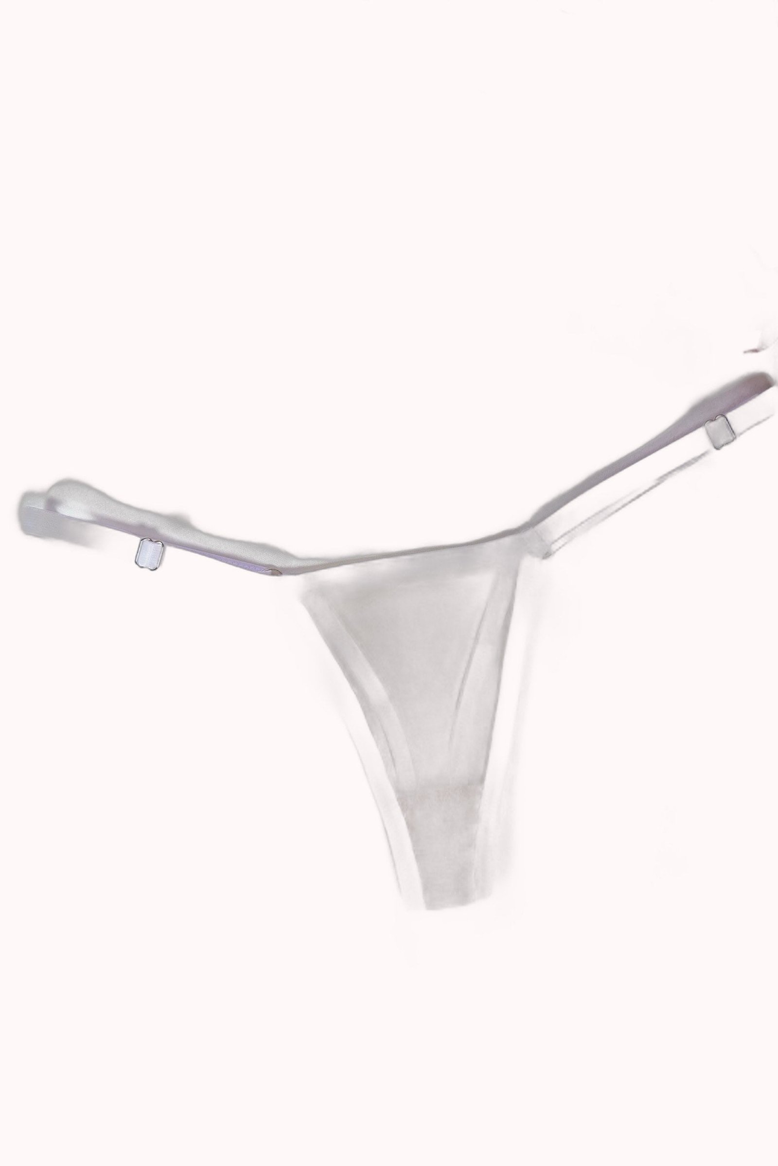 Calcinha de Tule com Regulagem e Frase Personalizável – Cibele – Branco – Tamanho M – Doce Malícia - Imagem 4