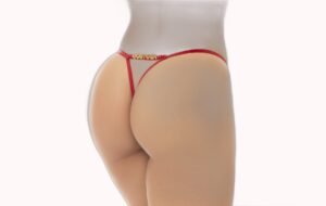Calcinha de Tule com Regulagem e Frase Personalizável – Cibele – Rubi – Tamanho M – Doce Malícia