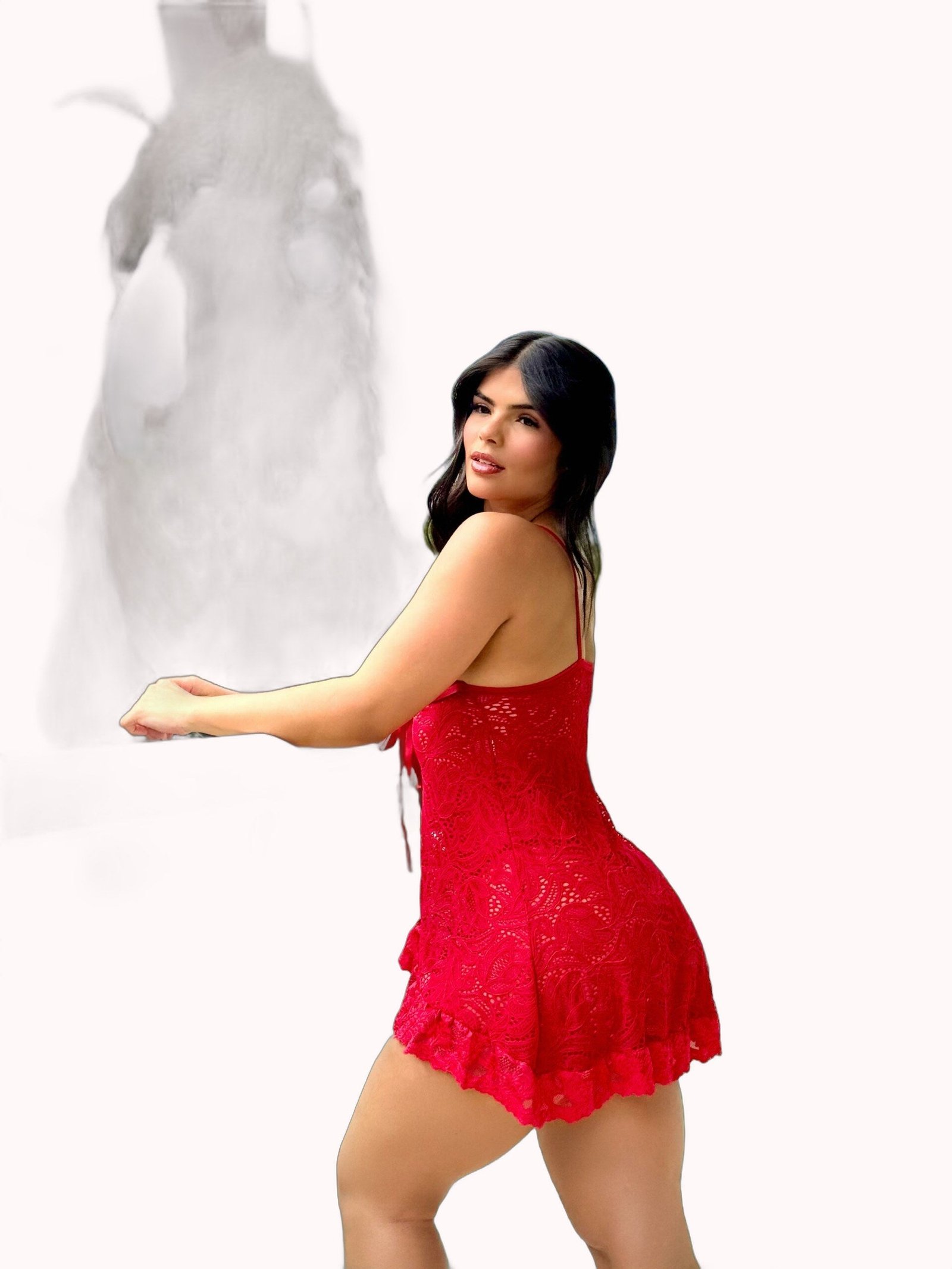 Camisola em Renda Transparente com Calcinha – Doce Malícia - Imagem 9