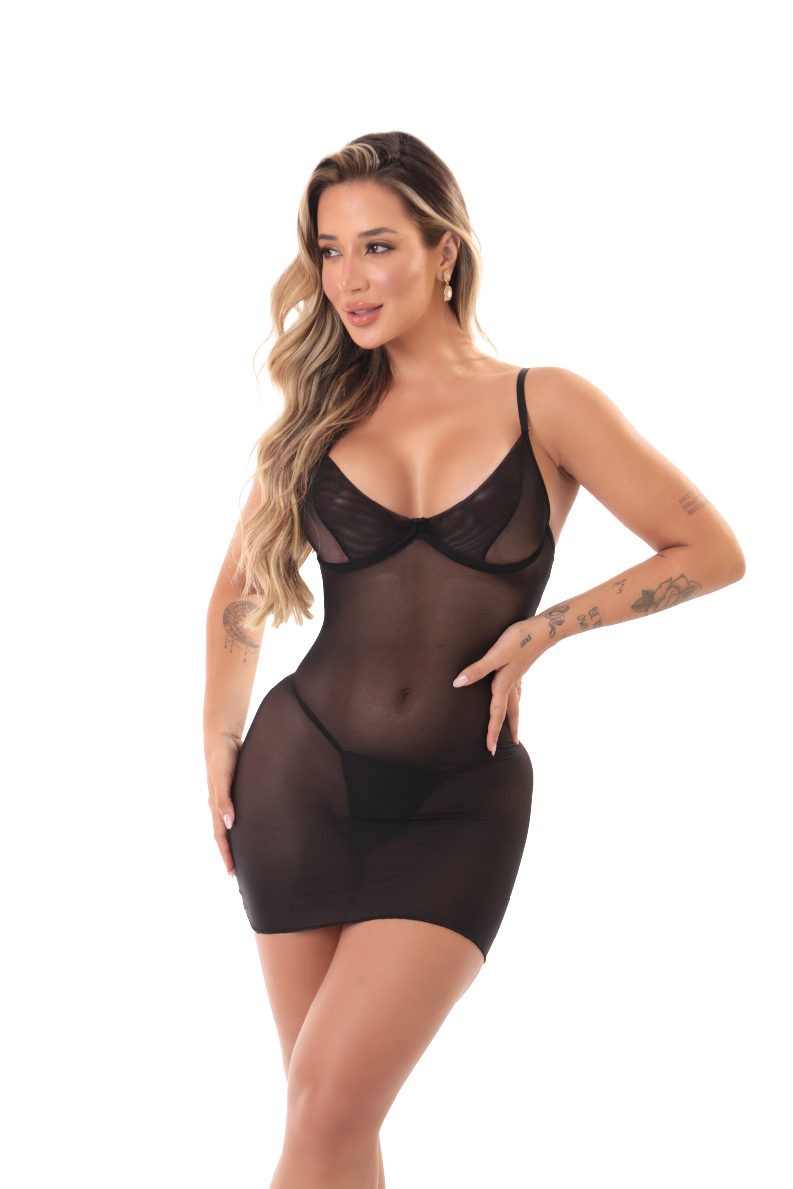 Camisola Sensual em Tule Trançada nas Costas – Doce Malícia - Imagem 14