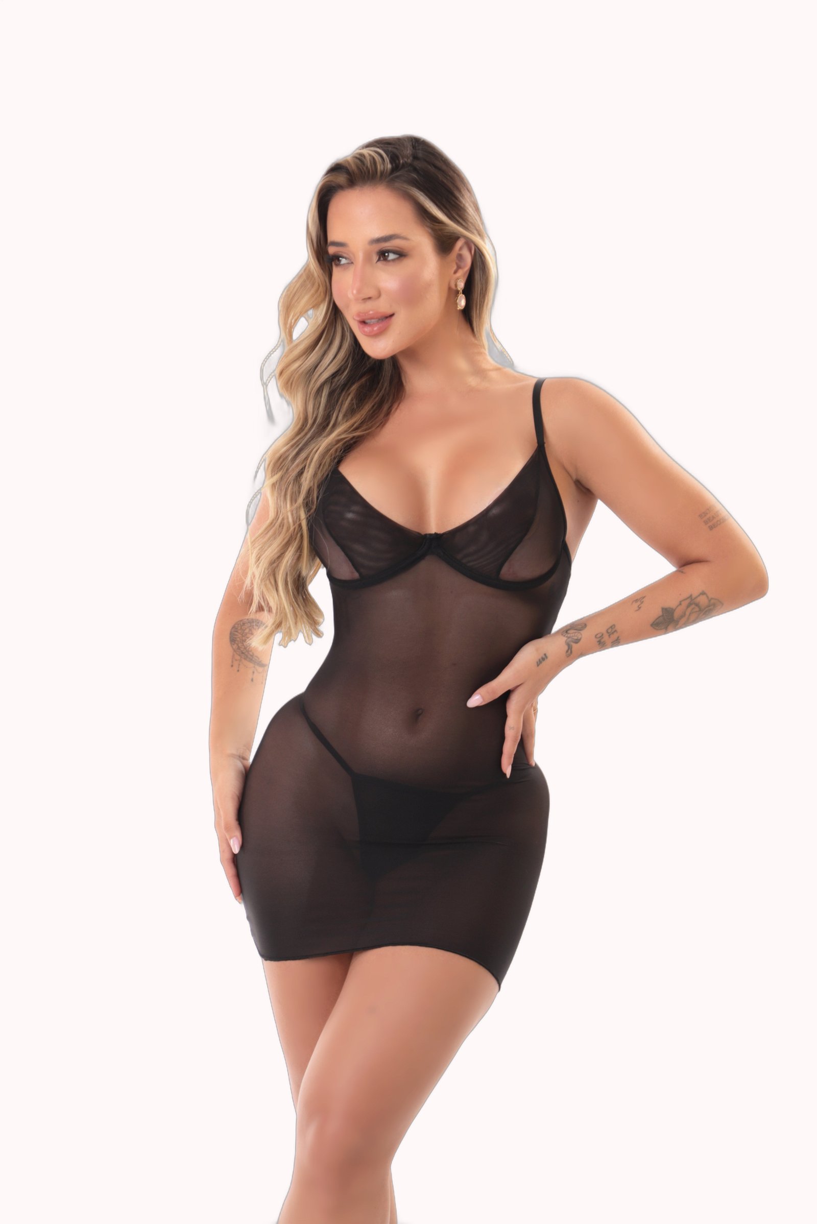 Camisola Sensual em Tule Trançada nas Costas – Doce Malícia - Imagem 6