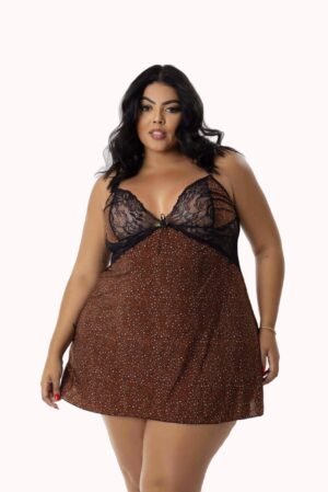 Camisola Plus Size em Liganete – Doce Malícia