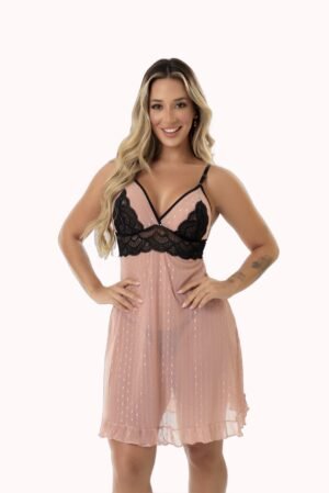 Camisola de Renda com Tule – Doce Malícia