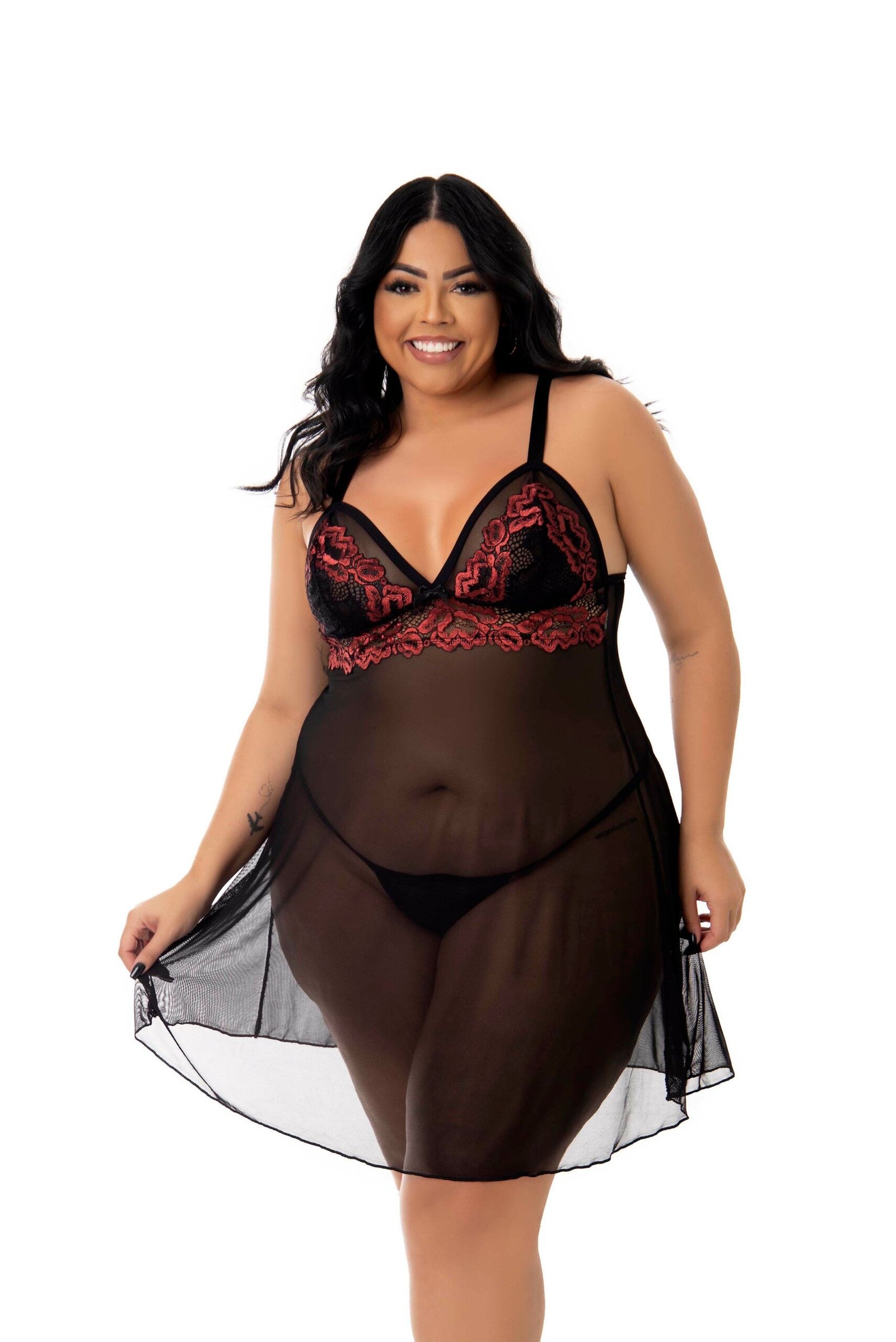 Camisola Sensual em Tule Plus Size – Doce Malícia - Imagem 21