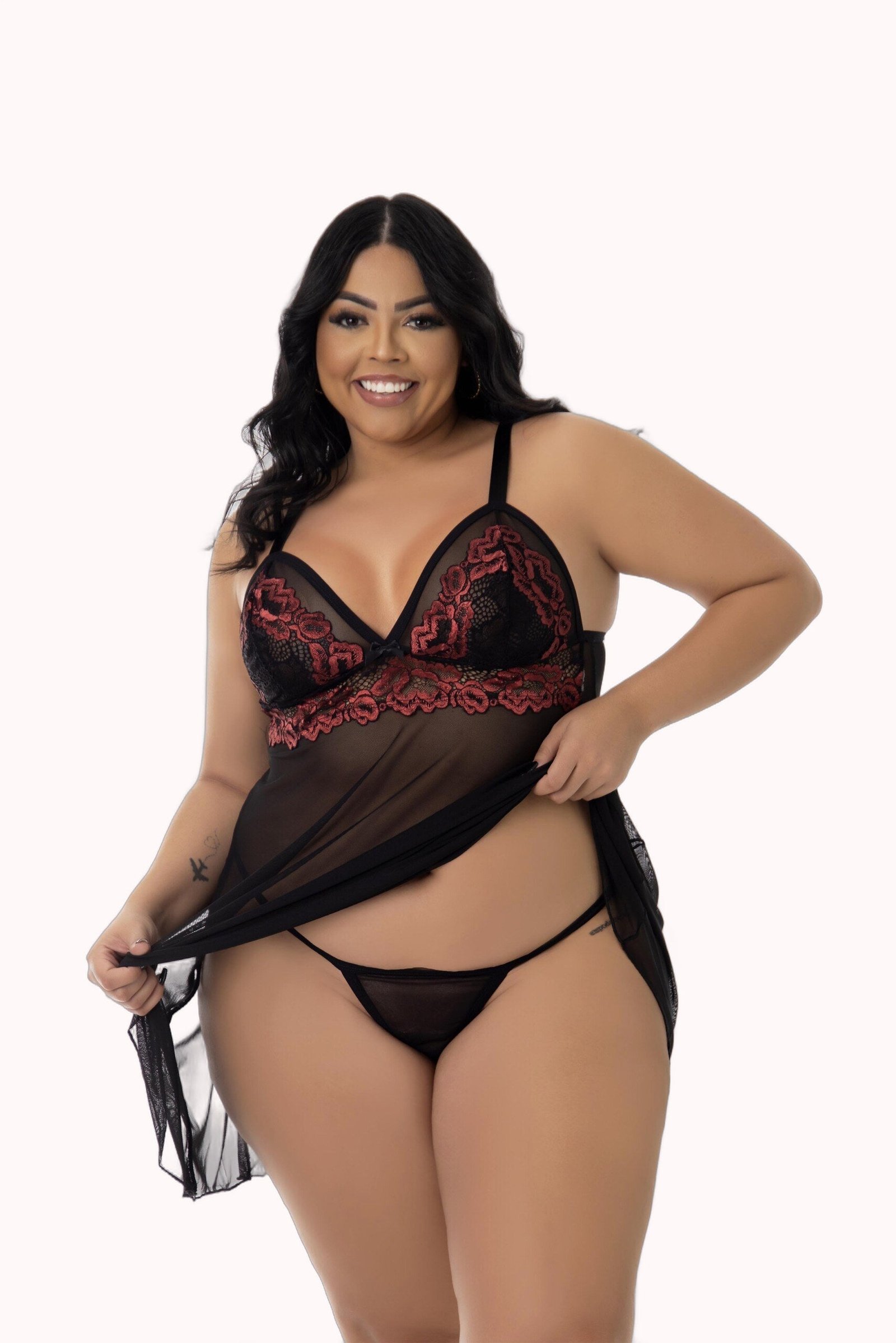 Camisola Sensual em Tule Plus Size – Doce Malícia - Imagem 5