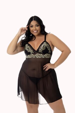 Camisola Sensual em Tule Plus Size – Doce Malícia