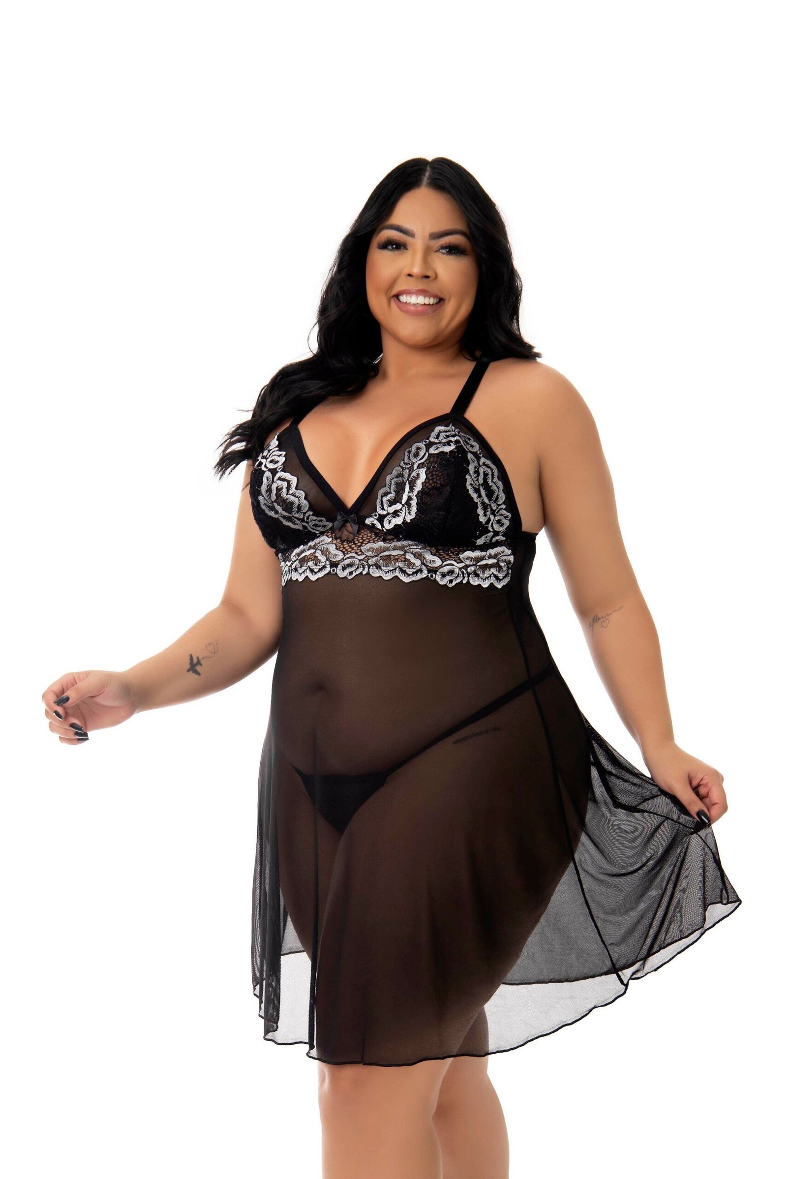 Camisola Sensual em Tule Plus Size – Doce Malícia - Imagem 24