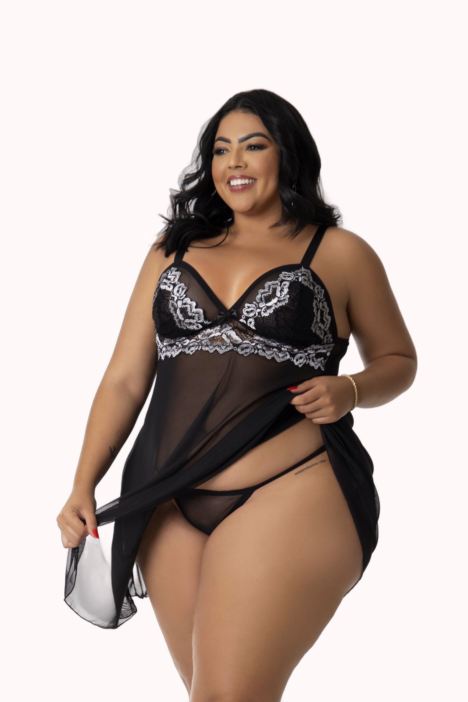 Camisola Sensual em Tule Plus Size – Doce Malícia - Imagem 10