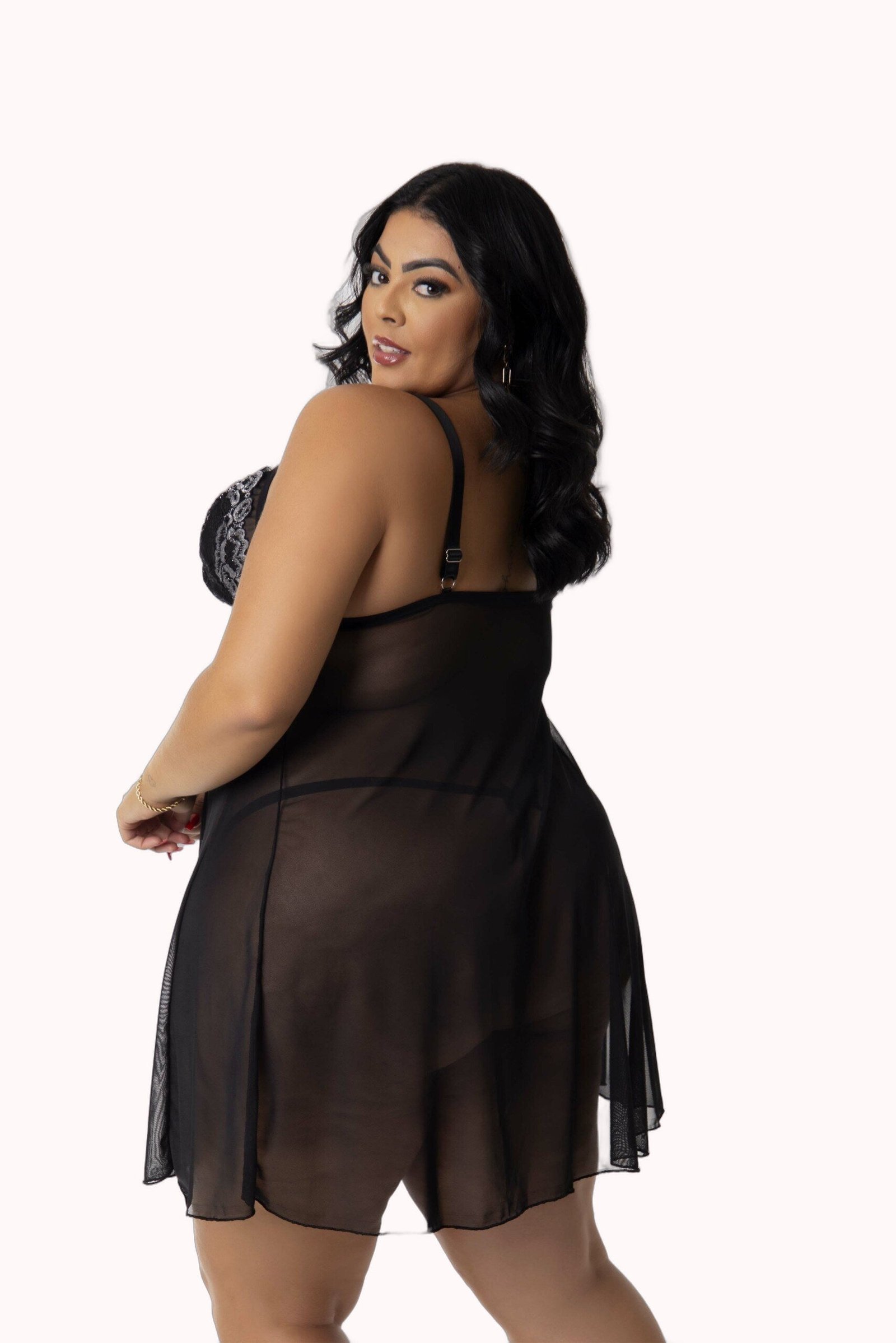 Camisola Sensual em Tule Plus Size – Doce Malícia - Imagem 11