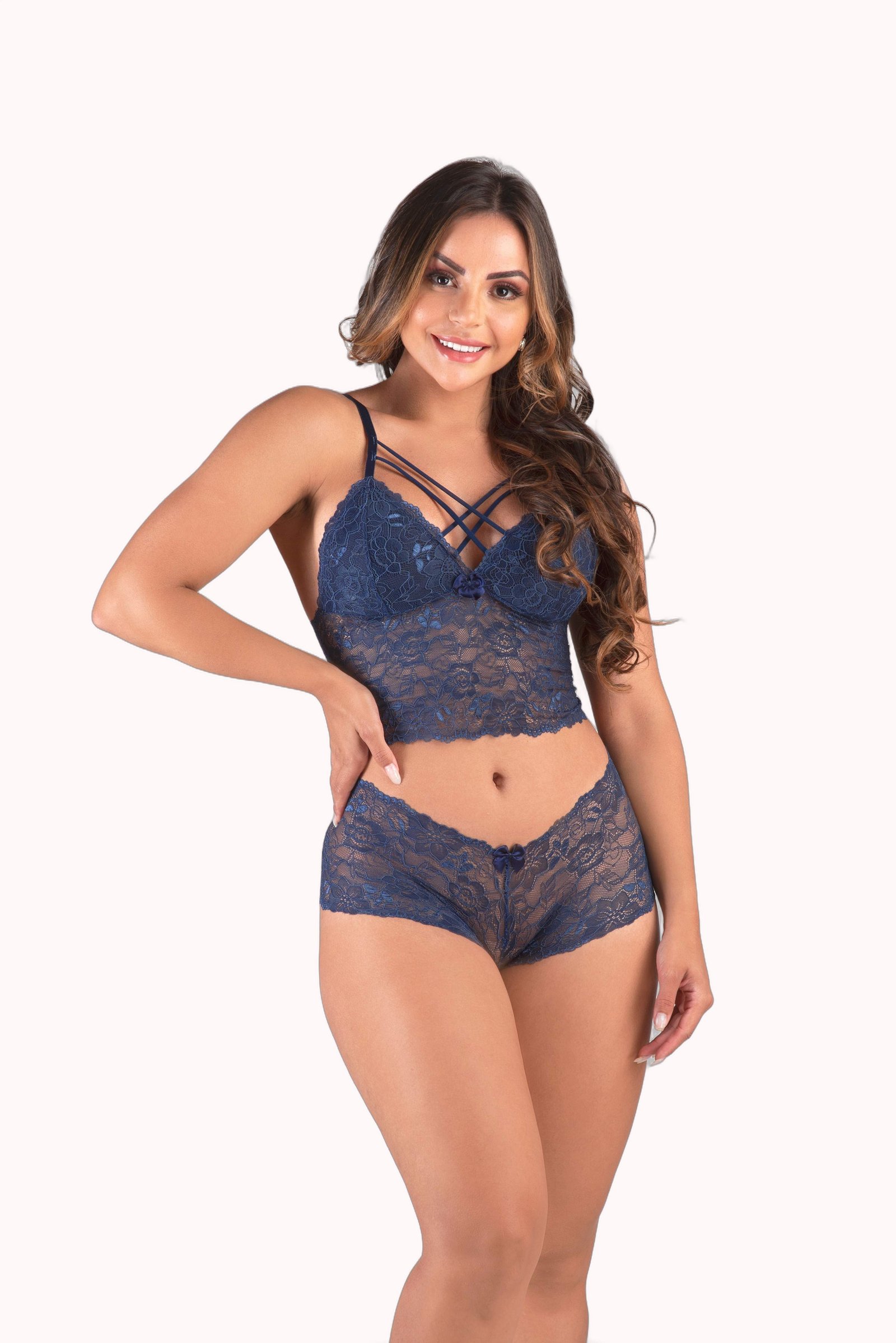 Conjunto de renda strappy sem bojo – Doce Malícia - Imagem 3