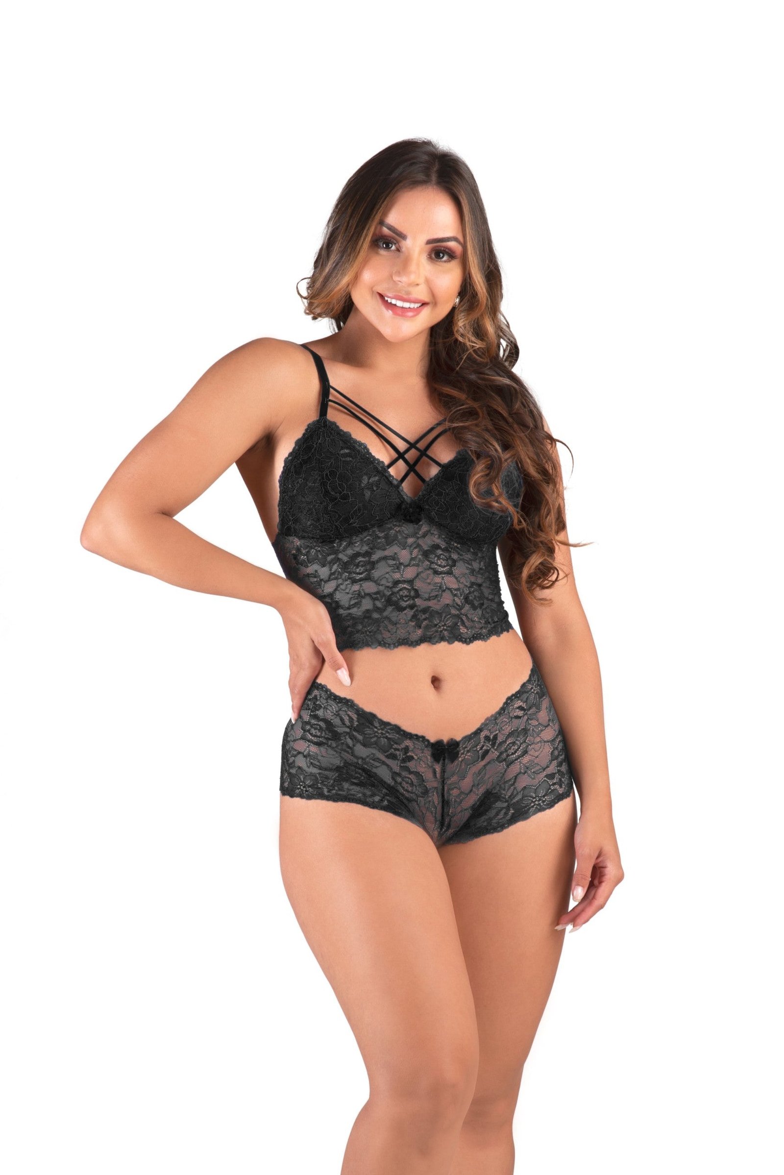 Conjunto de renda strappy sem bojo – Doce Malícia - Imagem 16
