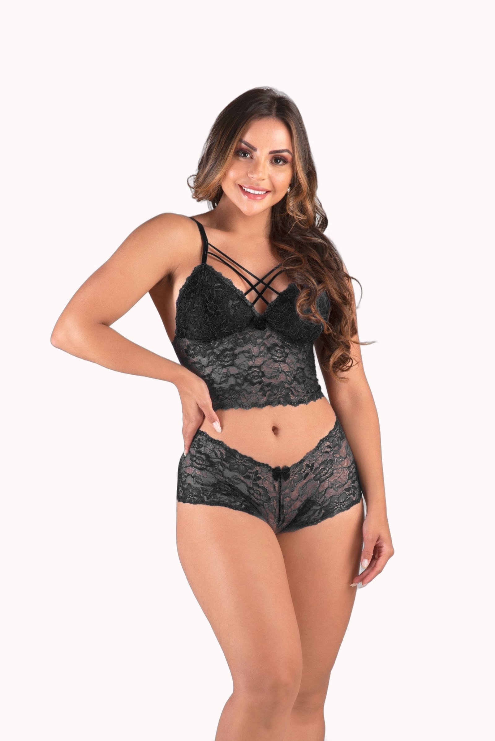 Conjunto de renda strappy sem bojo – Doce Malícia - Imagem 8
