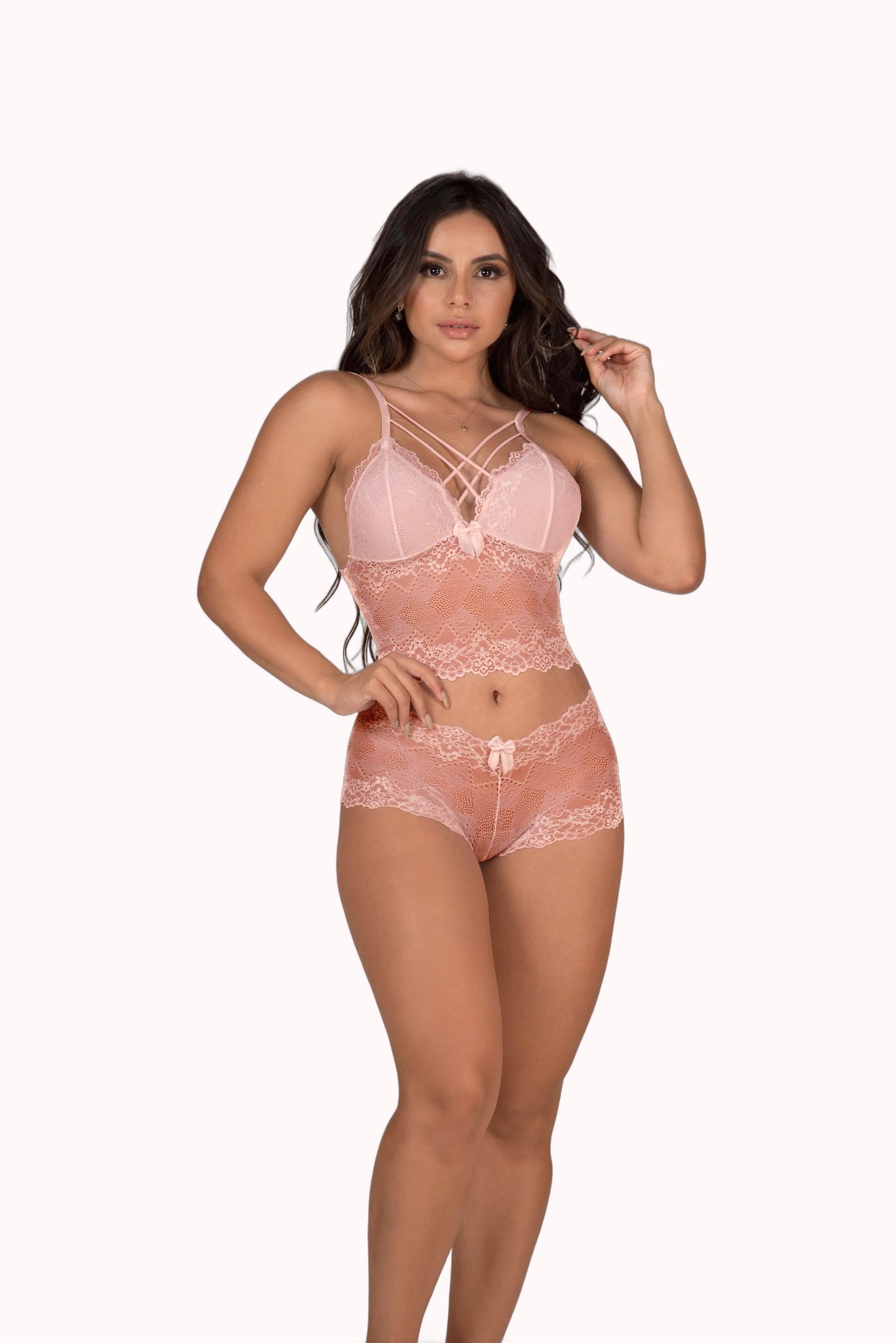 Conjunto de renda strappy sem bojo – Doce Malícia - Imagem 7