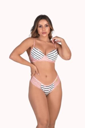 Conjunto estampado e renda – Doce Malícia