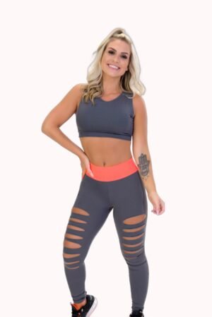 Conjunto Fitness calça corte a laser – Doce Malícia