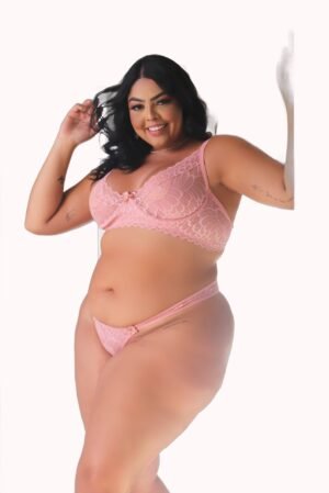 Conjunto Plus Size sem bojo com aro – Doce Malícia