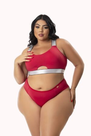 Conjunto com Bojo e Elástico Brilhoso Plus Size – Doce Malícia