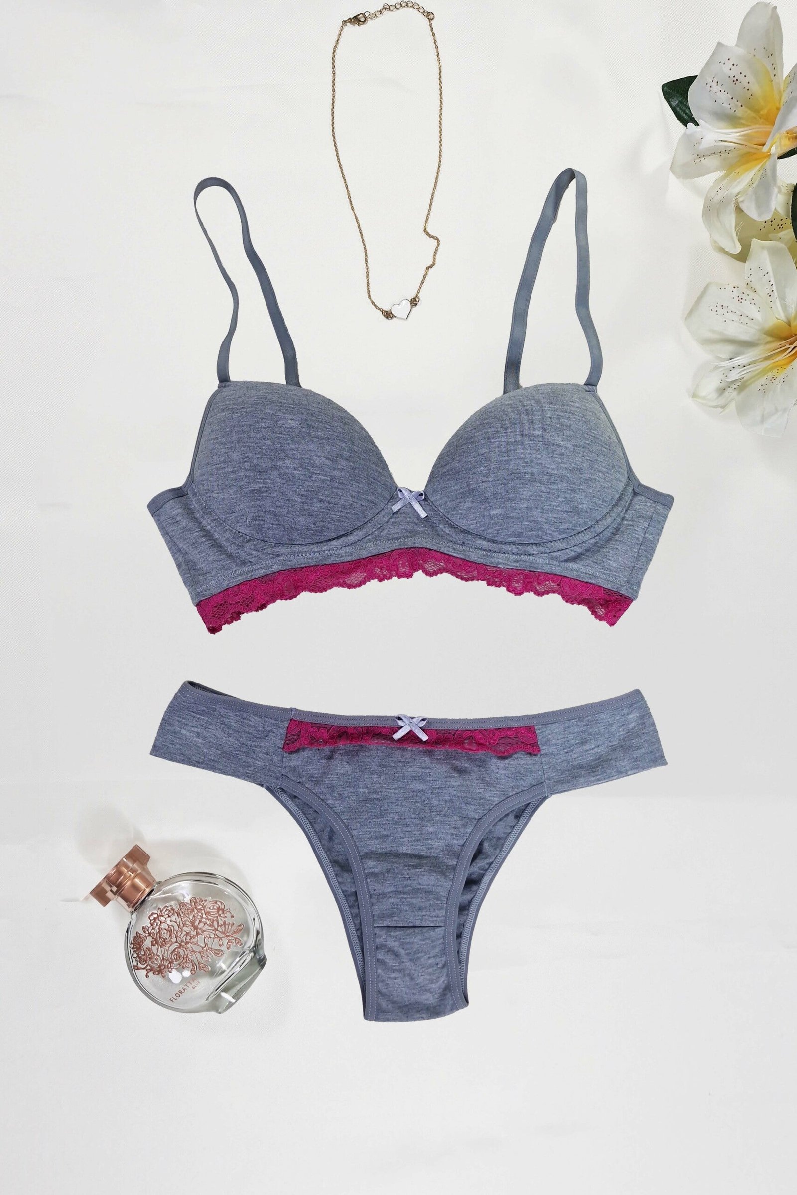 Conjunto de Bojo Mescla com Detalhe em Renda – Doce Malícia - Imagem 14