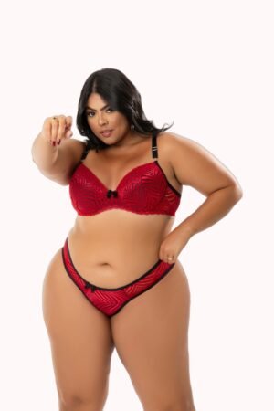 Conjunto de bojo plus size com renda – Doce Malícia