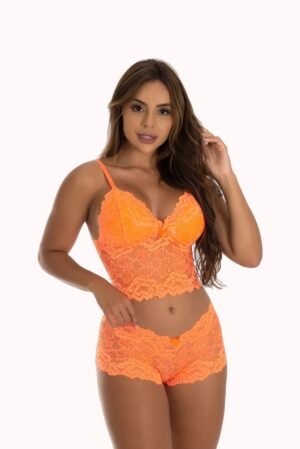 Conjunto de Lingerie Neon – Doce Malícia