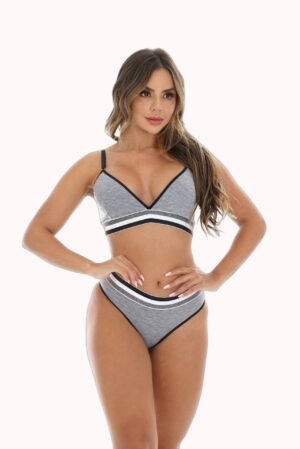 Conjunto em algodão com elástico exposto – Doce Malícia