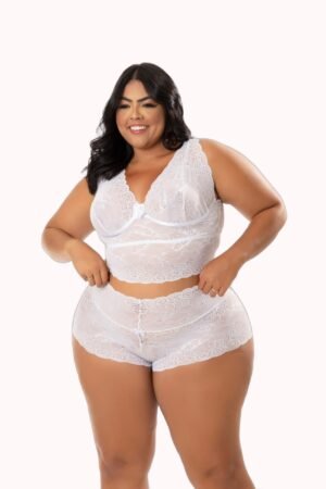 Conjunto Plus Size de Renda com Aro – Doce Malícia