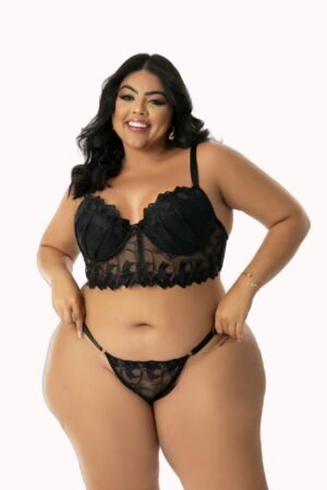 Conjunto Plus Size em Tule Bordado – Doce Malícia