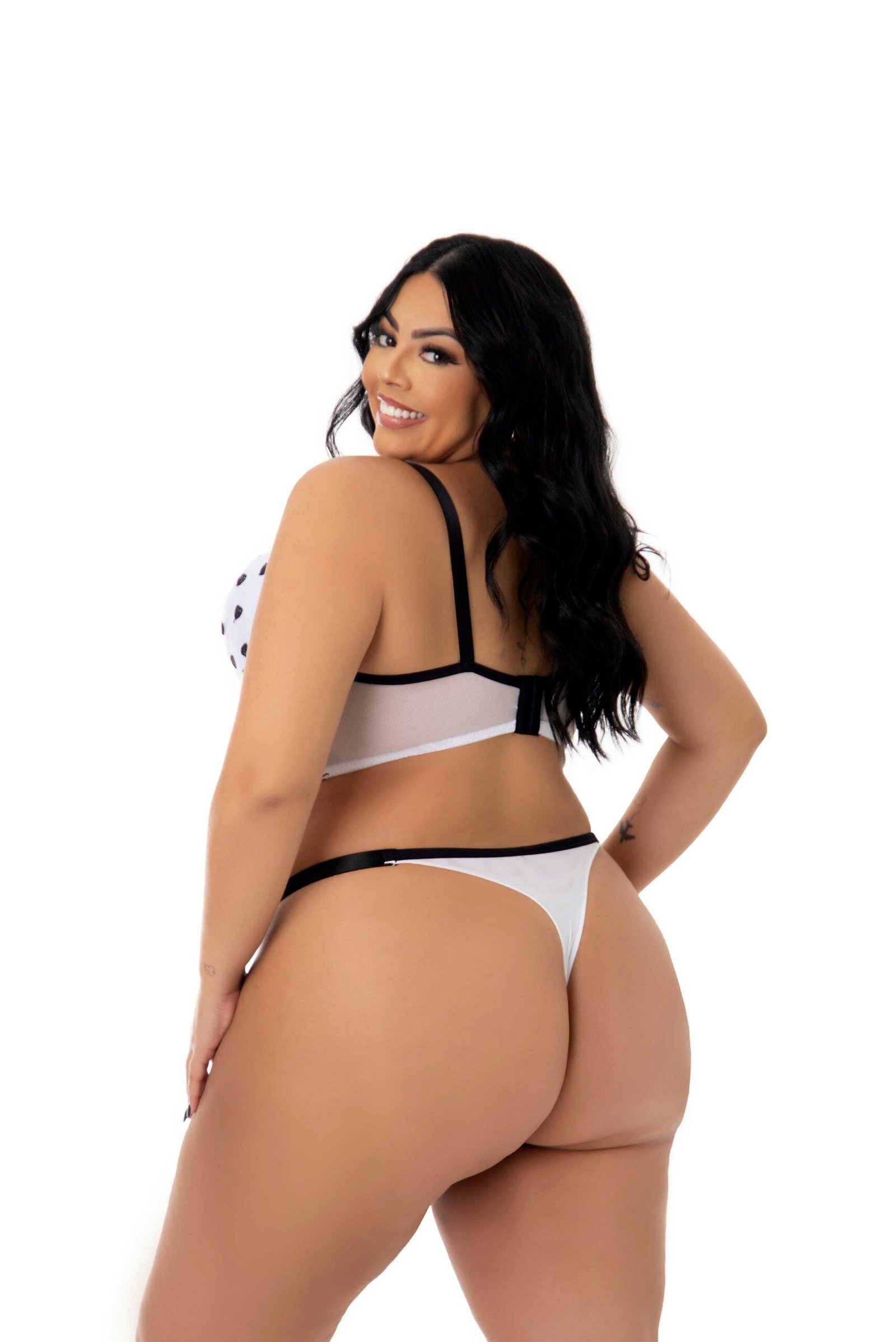 Conjunto Sexy Plus Size em Tule Desenhado – Doce Malícia - Imagem 18