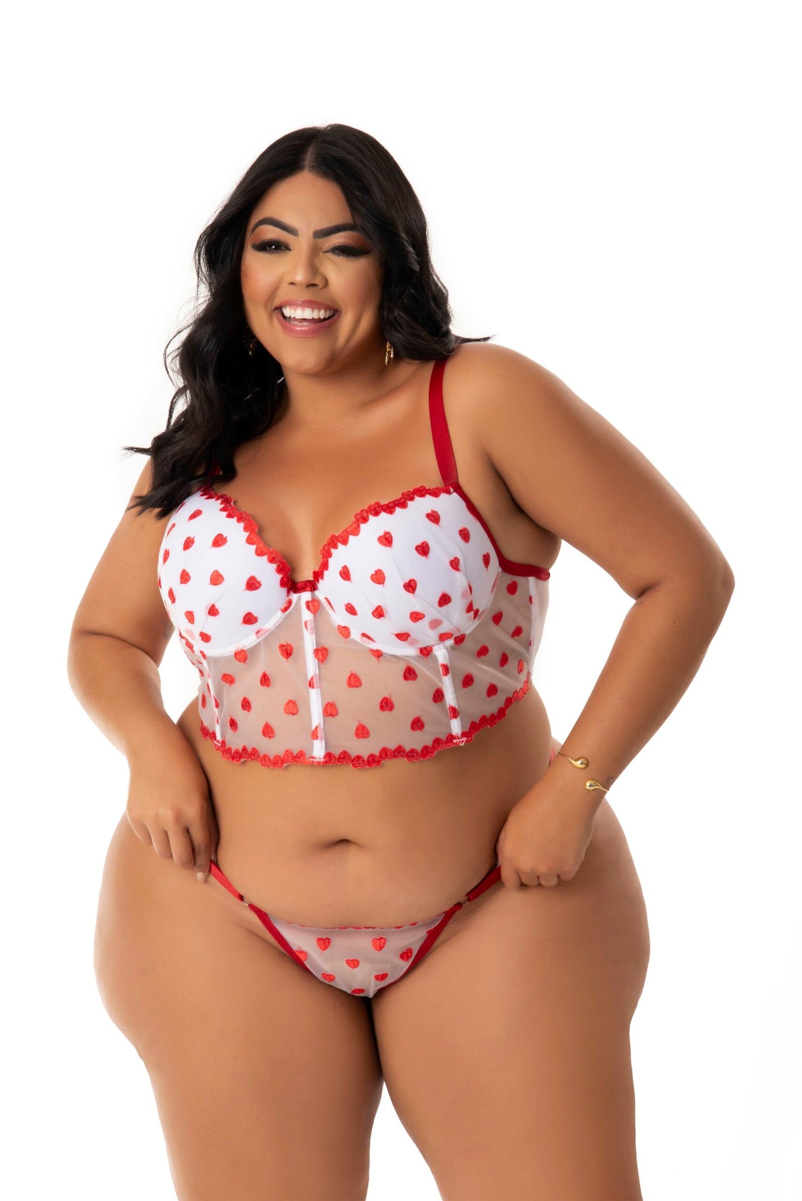 Conjunto Sexy Plus Size em Tule Desenhado – Doce Malícia - Imagem 14