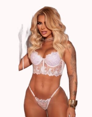 Conjunto Sensual em Tule Bordado – Doce Malícia