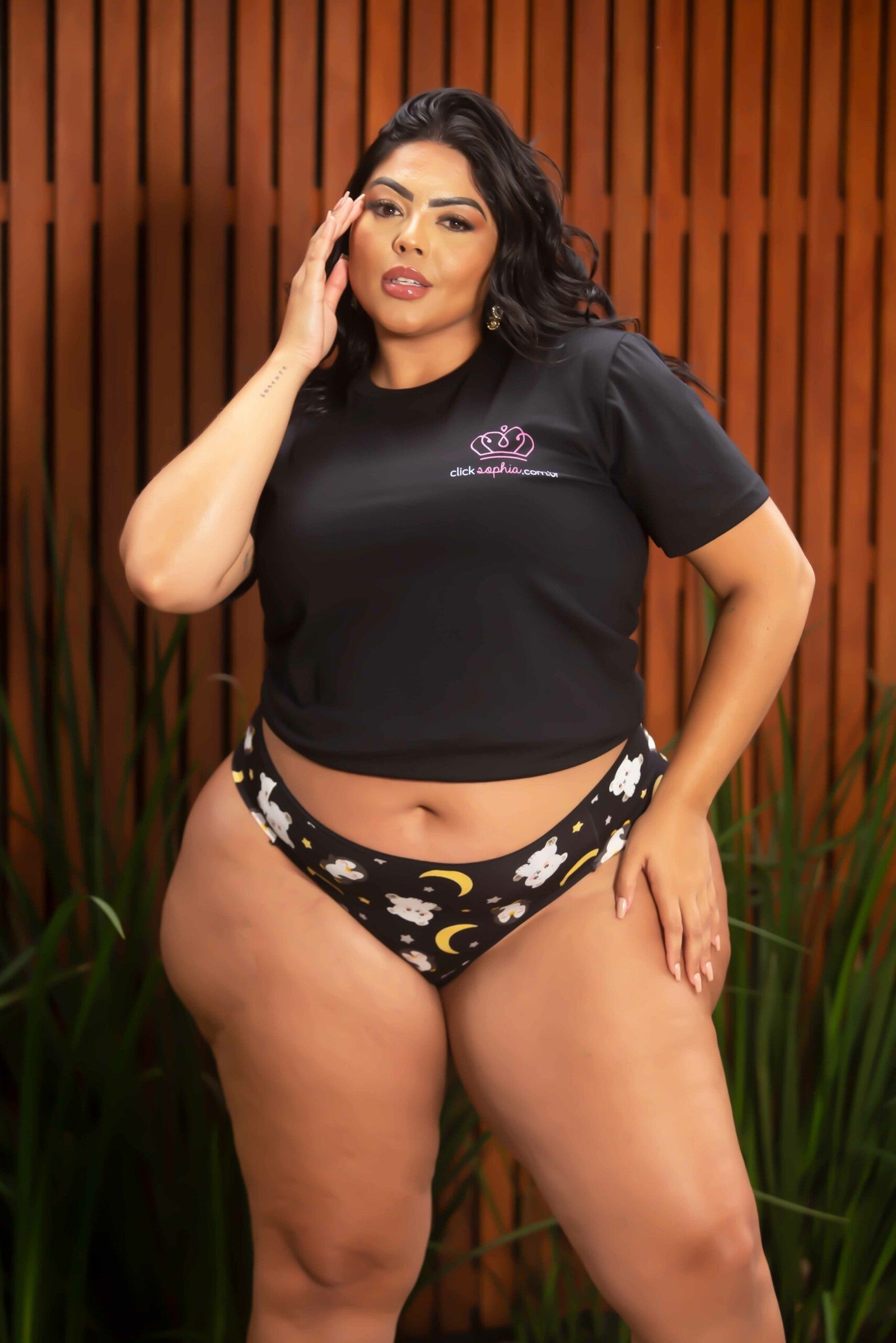Fio Duplo em Suede Estampado Plus Size – Doce Malícia - Imagem 7