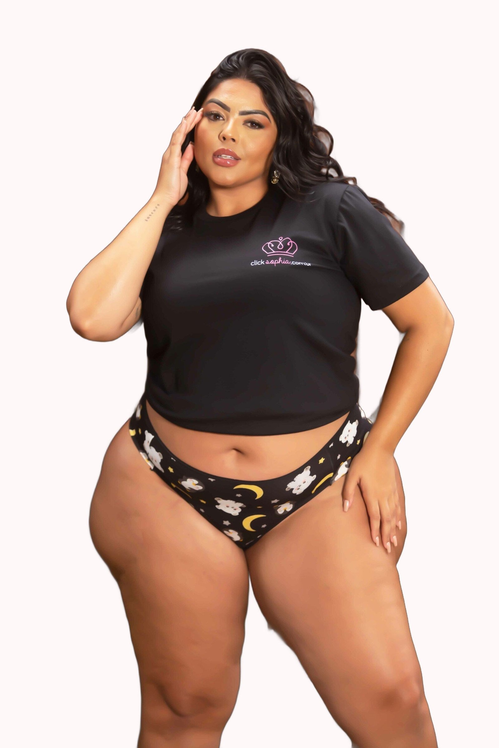 Fio Duplo em Suede Estampado Plus Size – Doce Malícia - Imagem 3