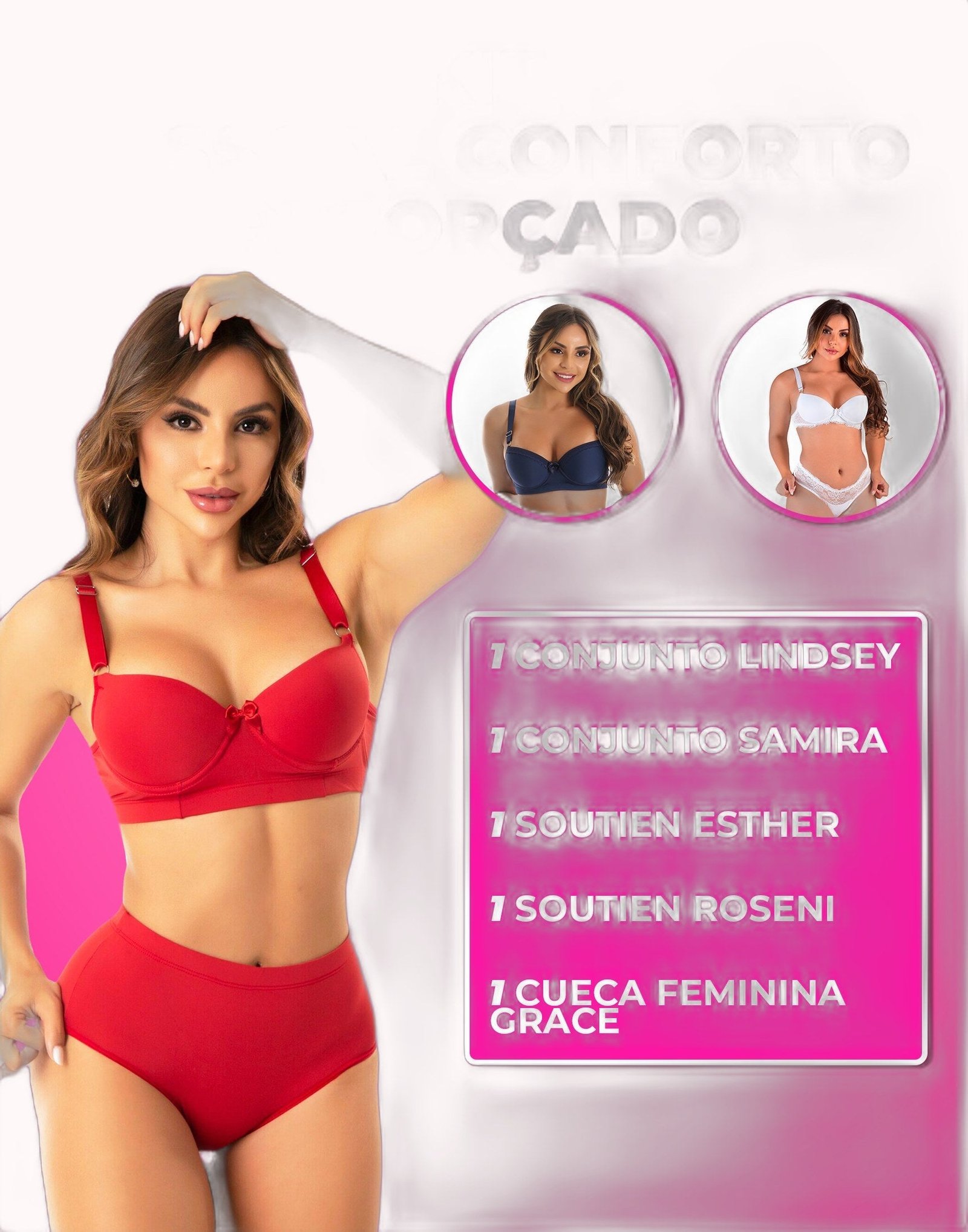 Kit Pessoal Conforto Reforçado – 5 Produtos – Doce Malícia