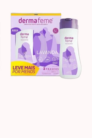 Kit Sabonete Líquido Íntimo Dermafeme Lavanda com 2 Unidades de 200ml – Doce Malícia
