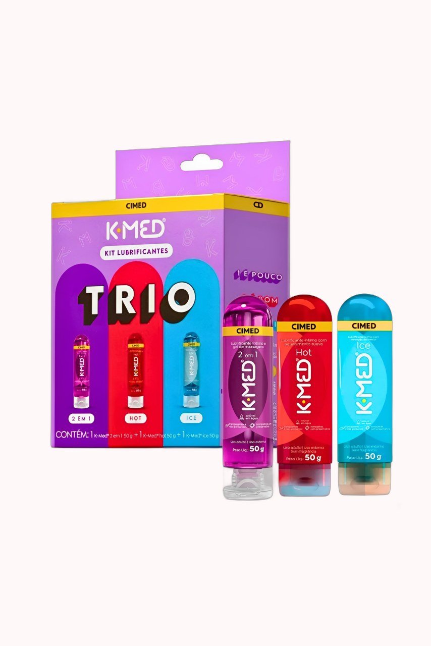 Kit K-Med Trio | Hot + Ice + 2×1 – Tripla Sensação – 50g Cada – Doce Malícia