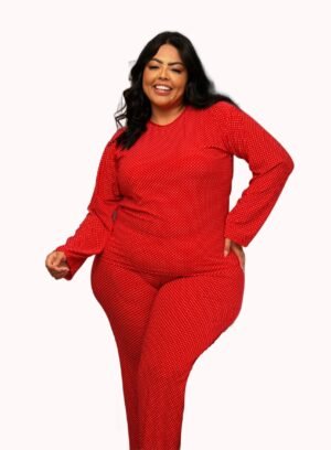 Pijama Longo Feminino Plus Size – Doce Malícia