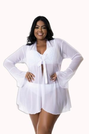 Robe Plus Size Sensual de Tule – Doce Malícia